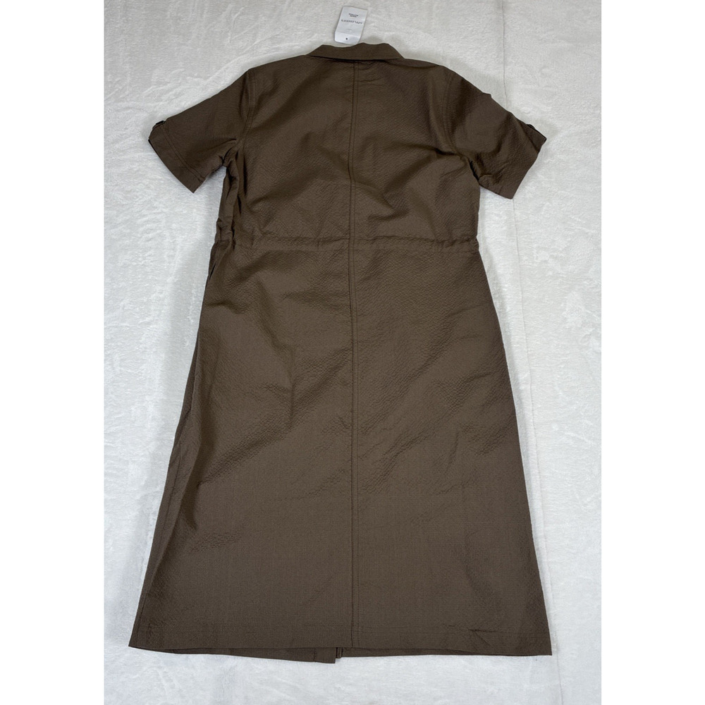 NWT Appleseed’s Brown Button Front Shirt Dress Drawstring Waist Size 6P Charity - Picture 4 of 13
